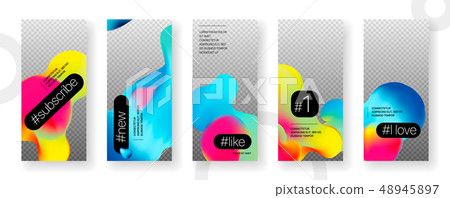 Trendy editable template for social media stories. Photo frame set for social networks. Vector Trendy editable template for social media stories. Photo frame set for social networks. Vector 48945897