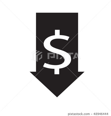 decrease icon on white background. flat style. decrease icon on white background. flat style. 48946444