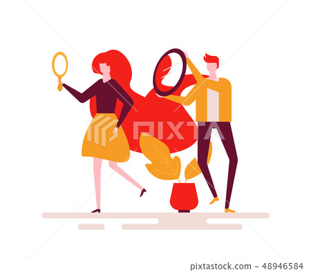 Beauty concept - colorful flat design style illustration 48946584