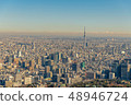 Tokyo Sky Tree and downtown area aerial view 48946724