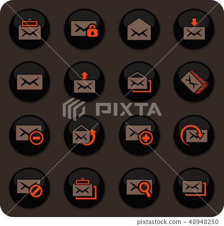 Mail icon set Mail icon set 48948250