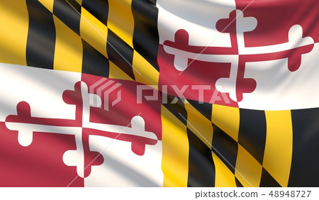 State of Maryland flag. Flags of the states of USA. 48948727