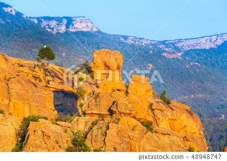 Cliff rocks panorama, Belogradchik, Bulgaria Cliff rocks panorama, Belogradchik, Bulgaria 48948747
