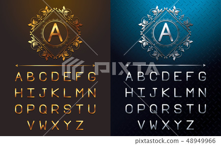 Gold and silver letters 48949966