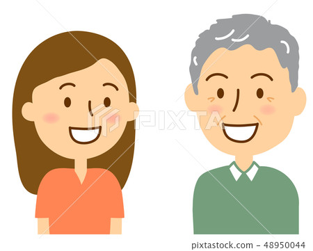 口臭老人和一名年輕女子 口臭老人和一名年輕女子 48950044