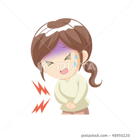 Young woman stomachache Young woman stomachache 48950220