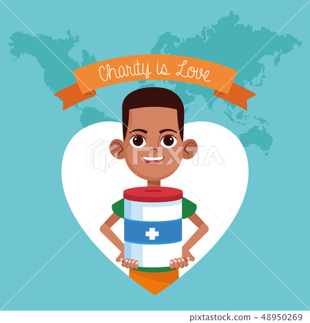 Charity is love cartoon - Stock Illustration [48950269] - PIXTA