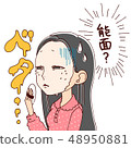 Noble face girls with thick makeup 48950881