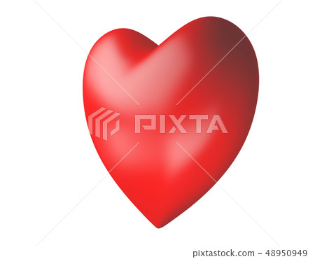 Red heart isolated on white background for - Stock Illustration ...