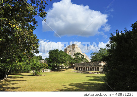 Uxmal ruins Pyramid of the Wizards (Mexico) 48951225