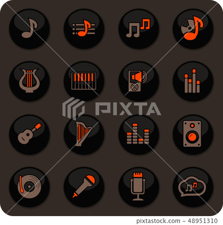 Music icons set 48951310