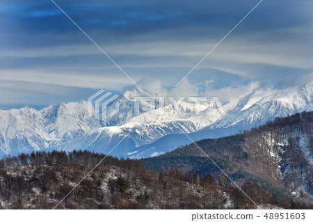 Fagaras Mountains covered in snow in late Autumn 48951603