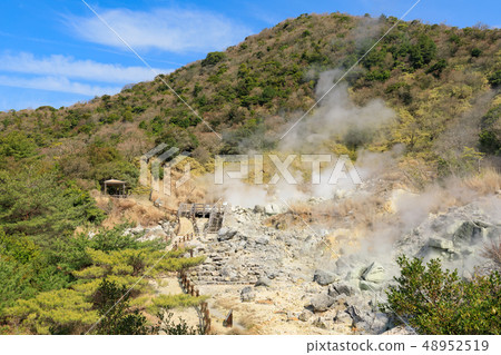 長崎_溫泉上升雲仙地獄 長崎_溫泉上升雲仙地獄 48952519