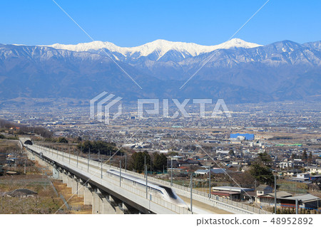 中央新幹線從山上線性視角線性汽車 48952892