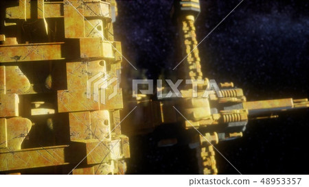 UFO Flying in the space 48953357