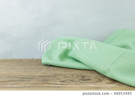 Crumpled napkin on wooden  48953495