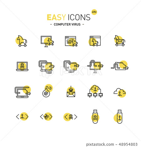 Easy icons 49d Computer virus Easy icons 49d Computer virus 48954803