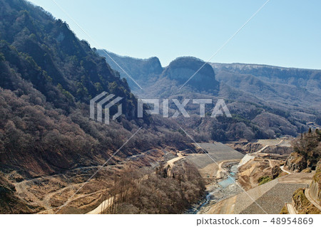 [Gunma Prefecture] Rocks and Maruiwa Castle Maruiwa (Yatsuba Dam Construction Site) 48954869