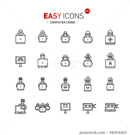 Easy icons 45a Computer crime 48954885