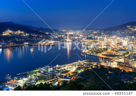 Nagasaki _ world new three major night view Nagasaki _ world new three major night view 48955197