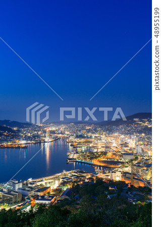 Nagasaki _ world new three major night view Nagasaki _ world new three major night view 48955199