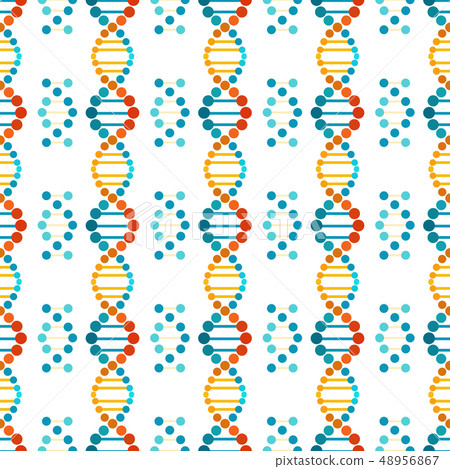 Colorful DNA spiral seamless pattern 48956867