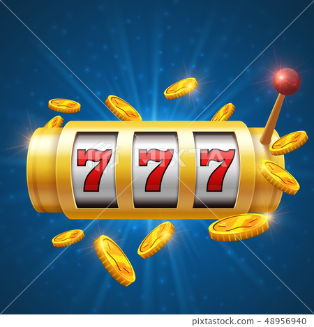 Winner gambling vector background with slot machine. Casino jackpot concept Winner gambling vector background with slot machine. Casino jackpot concept 48956940