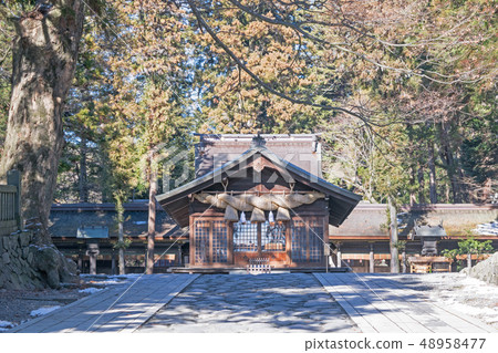 Nagano Prefecture Suwa Taisha Shrine Harumiya approach Nagano Prefecture Suwa Taisha Shrine Harumiya approach 48958477