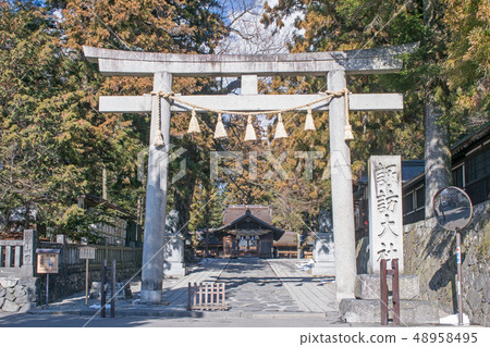 長野縣Su訪大社神社鳥居春宮 48958495