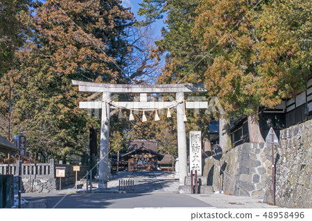 長野縣Su訪大社神社鳥居春宮 長野縣Su訪大社神社鳥居春宮 48958496