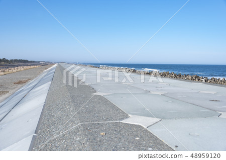 Seawall Tsunami Disaster prevention Disaster mitigation Tsunami measures Seawall Tsunami Disaster prevention Disaster mitigation Tsunami measures 48959120
