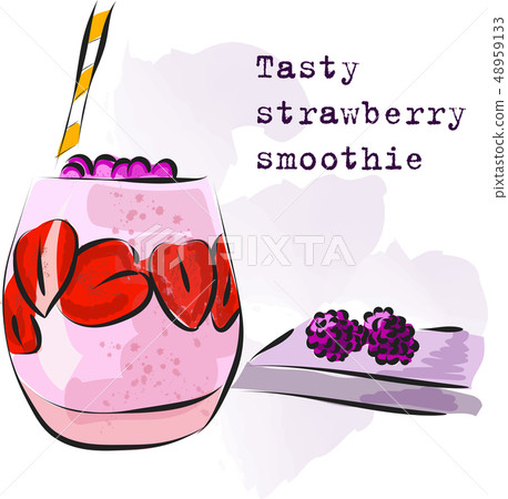 Strawberry smoothie in a to-go cup – License Images – 13610675 ❘ StockFood