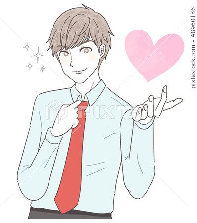 Handsome Man - Stock Illustration [48960136] - Pixta