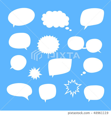 Vector set of blank empty white speech bubbles - Stock Illustration ...