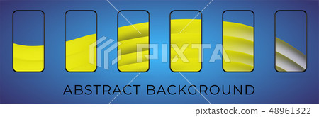 Vector wavy abstract smartphone illustration set Vector wavy abstract smartphone illustration set 48961322