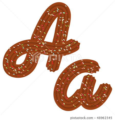 Tempting tipography. Font design. 3D letter A of 48961545