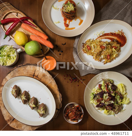 Healthy vegeterian food Healthy vegeterian food 48961711