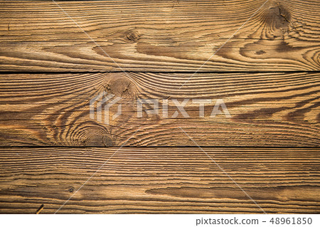 Brown wooden texture, board horizontally 48961850