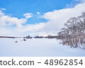 Beautiful landscape scenic of snow cover Onuma 48962854