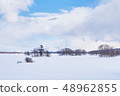 Beautiful landscape scenic of snow cover Onuma 48962855