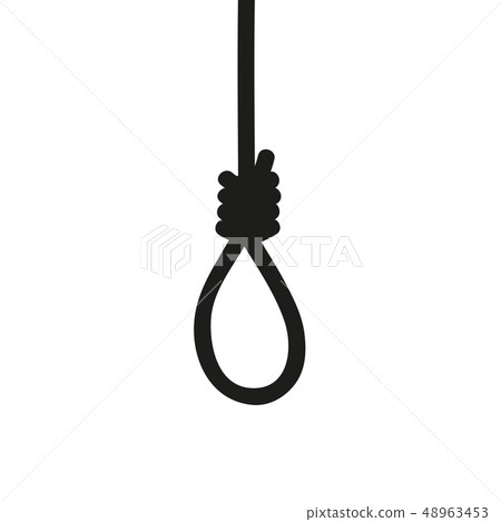 gallows with rope noose on white background gallows with rope noose on white background 48963453
