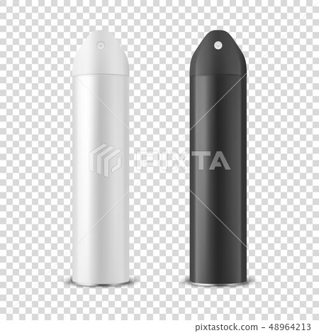Vector 3d Realistic White Blank Spray Can,... - Stock Illustration ...
