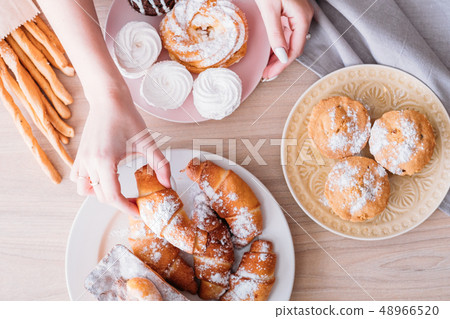 homemade sweet bakery dessert fresh pastries woman 48966520