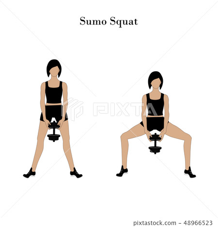 Sumo squat exercise workout 48966523