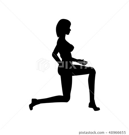 Bodyweight walking lunge exercise workout Bodyweight walking lunge exercise workout 48966655