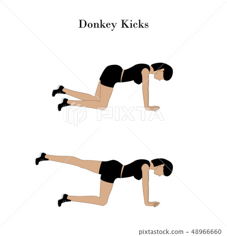 Donkey Kicks exercise workout 48966660