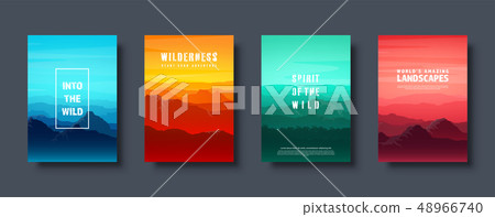 Mountains and forest. Wild nature landscape. Travel and adventure.Panorama. Into the woods. Horizon 48966740