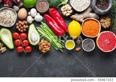 Healthy food clean eating selection. Healthy food clean eating selection. 48967163