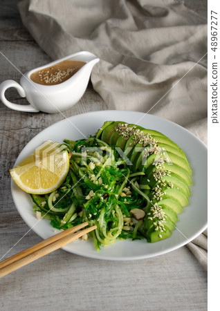 salad chukka with cucumber and avocado salad chukka with cucumber and avocado 48967277