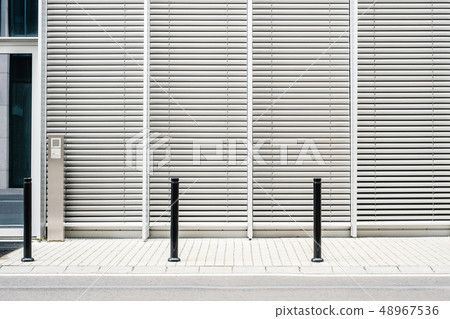empty sidewalk with modern building background 48967536